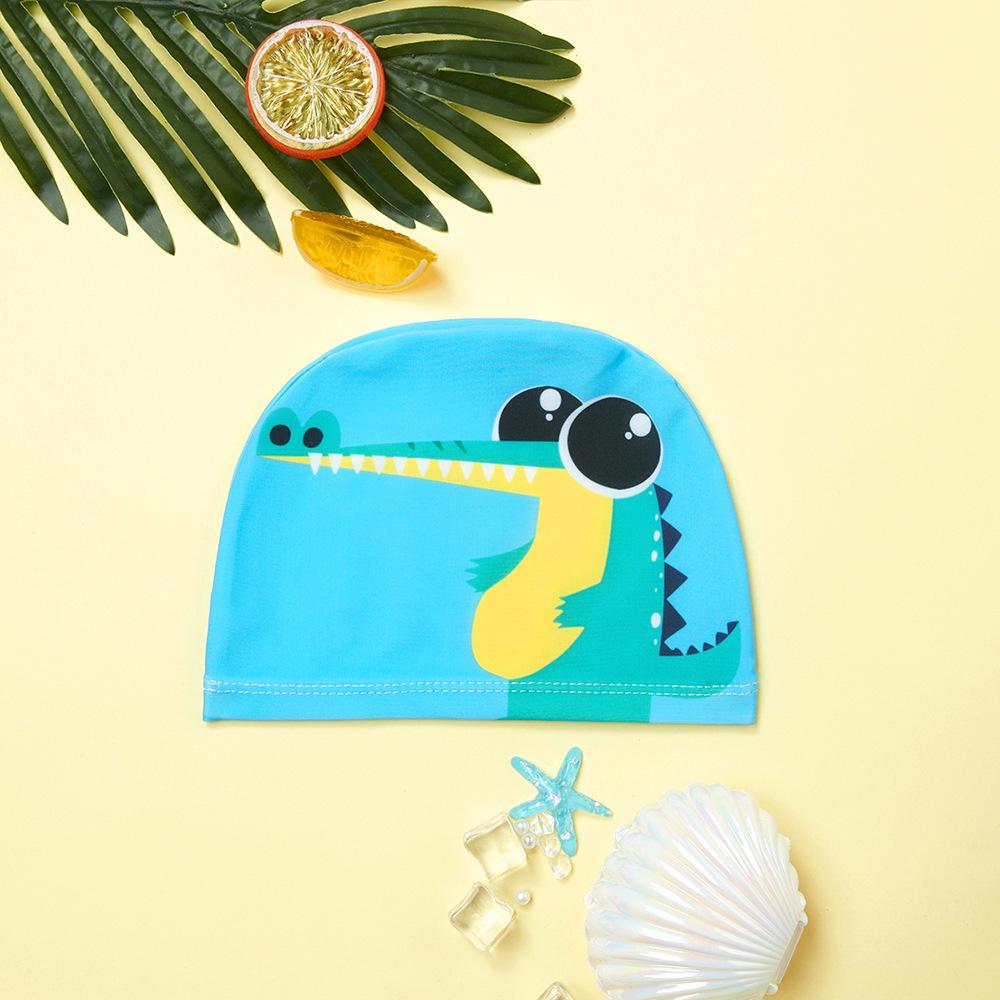 Kids Swim Cap Cartoon Pattern High Elastic Ear Protection Breathable for Pool Swimming Boys Girls Comfort Fit