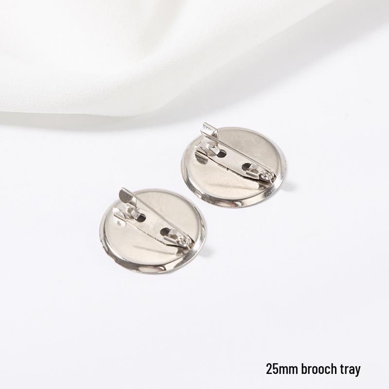 Safety Pin Brooch Base with Locking Head for Handmade DIY Corsage & Sweater Button Accessories