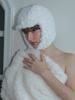 Poejidam Rose Coil Earflap Hat In Cream