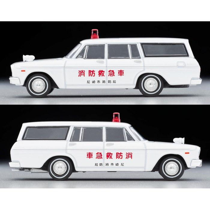 TOMYTEC Tomica Limited Vintage 1/64 LV-207a Toyopet Masterline Fire and Ambulance Amagasaki City Fire Department 1966 Multicolor