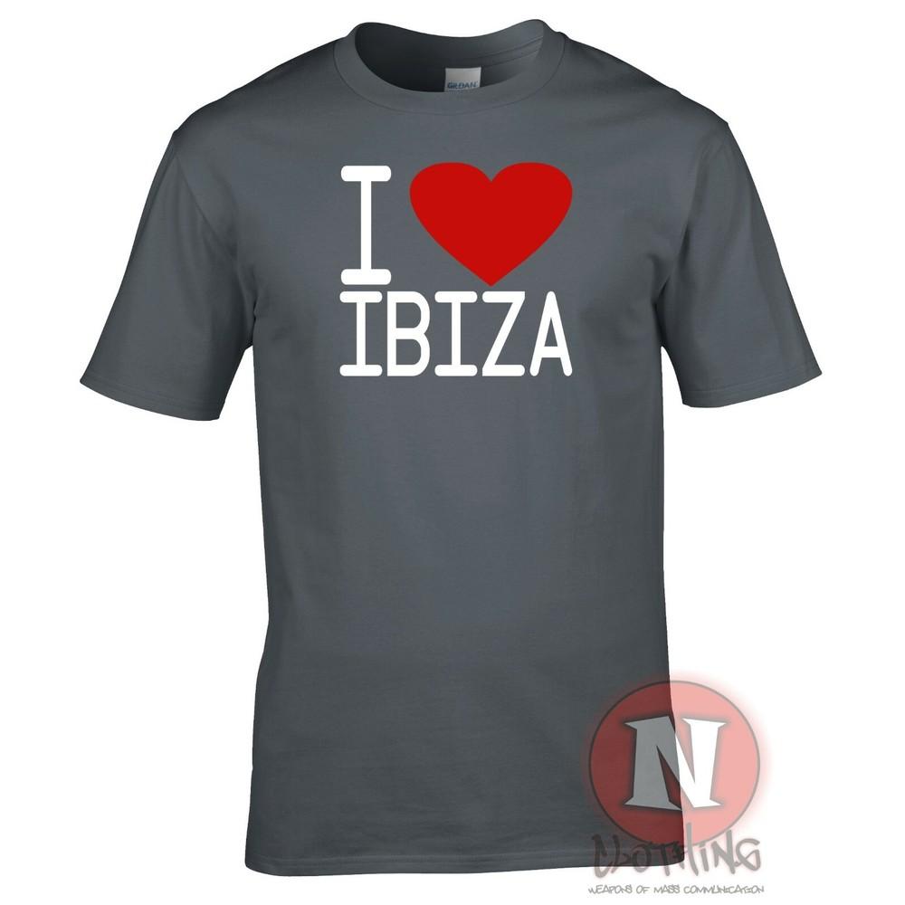 I Love Ibiza TShirt Club Party Edm Dj House Rave Music Retro Cool Festival Tee