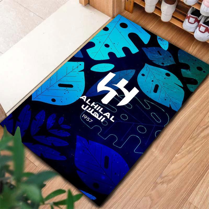 Tappeto Al-Hilal Saudi FC per Soggiorno Camera da Letto Casa Decorazione Divano, Tappetino Antiscivolo per Giochi Bambini