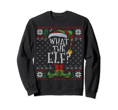 What The Elf Family Christmas Matching Ugly Sweater Pajama Trainer