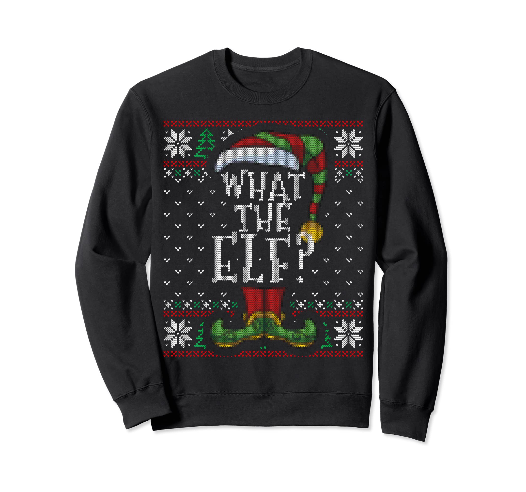 What The Elf Family Christmas Matching Ugly Sweater Pajama Trainer