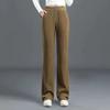 Autumn/Winter New Women's Elastic High Waist Straight Leg Pants Fashionable Loose Wide Leg Pants