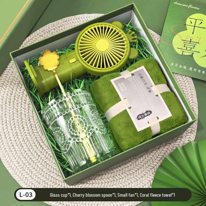 

AQ Dragon Boat Festival Gift Set Glass Cup + Spoon + Fan + Towel