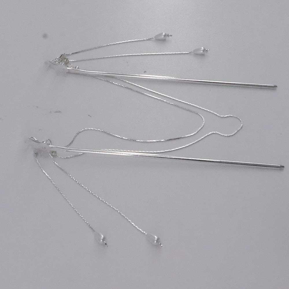 Clip Hair Insert Flower Double Tassel Hair Stick Hair Accessories Hair Fork Chinese Style Hairpins