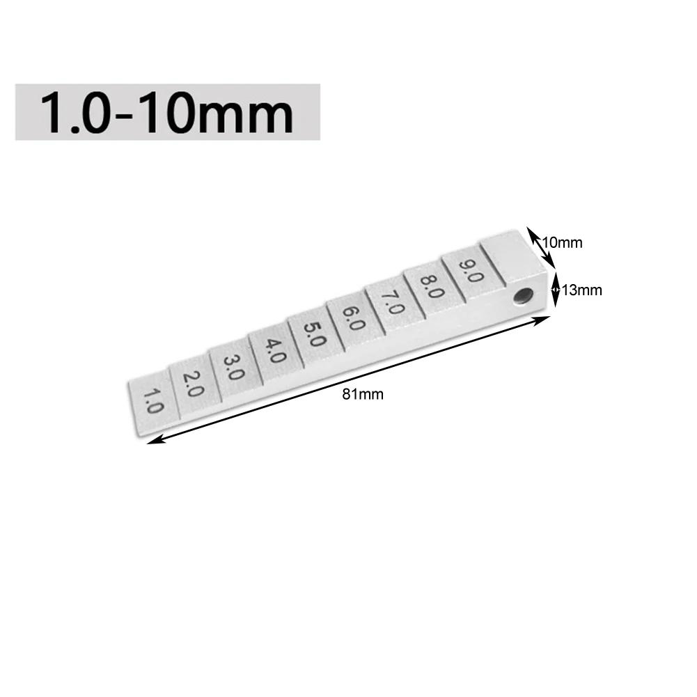 Chrome Plated Welding Gauge 0.5-10mm Feeler Gauge Carbon Steel Construction Heavy Use Resistant Professional Toolkit