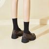 jk uniform shoes small leather shoes new spring thick heel platform British style retro soft leather single shoes