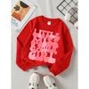 European Sizes Kids' Sweatshirt, Kids' Clothing, Kids' Round Neck Fashion Sweatshirt, Little Miss Flower Kid, Kids'  Trendy Printed Sweatshirt