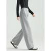 Women's Wool Blend Relaxed Fit Straight-Leg Pants