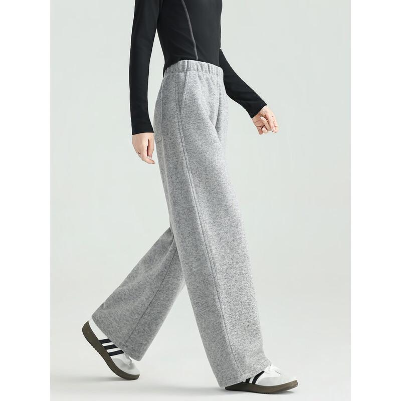 Women's Wool Blend Relaxed Fit Straight-Leg Pants