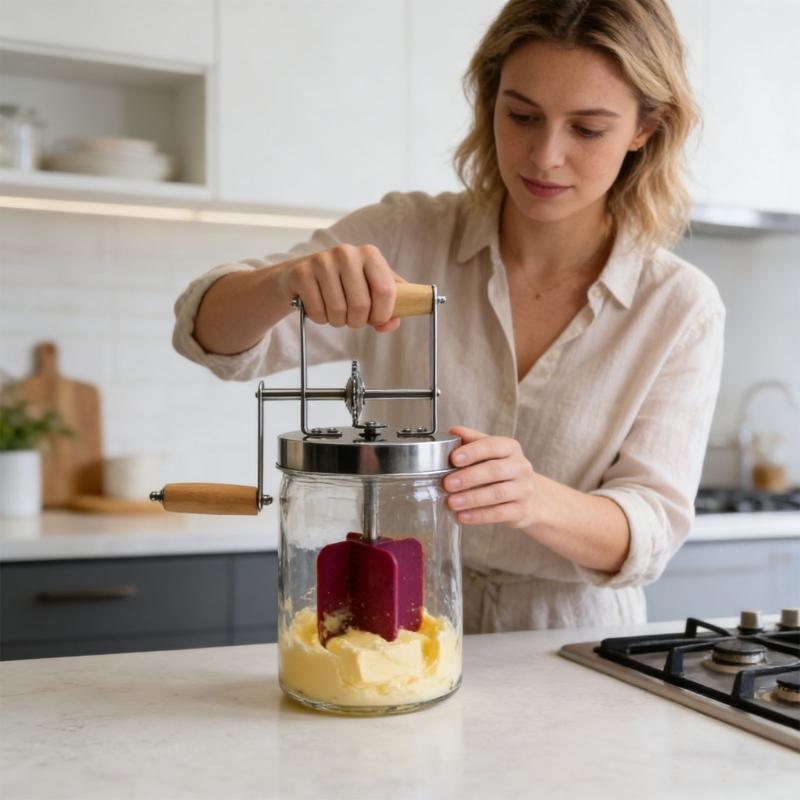 1L Fedele Combinatore Manuale per Burro Con Funzione di Sicurezza Perfetto Per gli Appassionati di Cucina Casalinga e Pasticceria