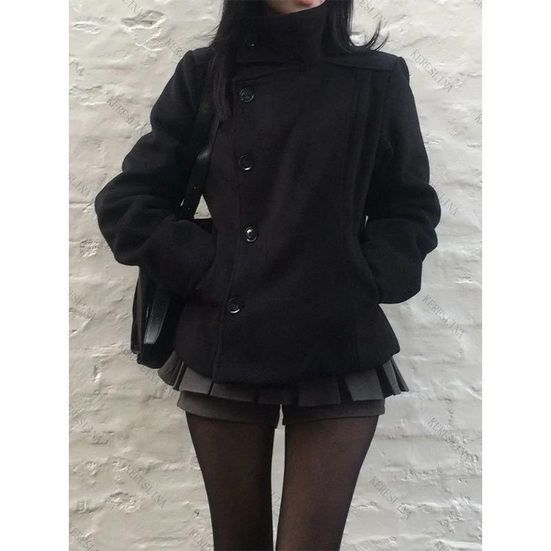 Street Autumn/winter Solid Color Women`s Turtleneck