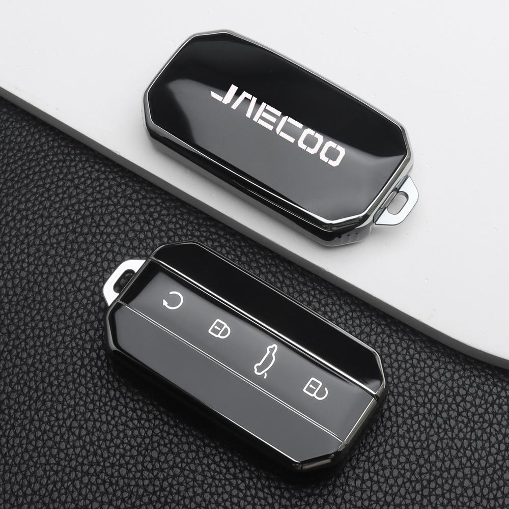 Soft TPU Car Key Case Full Cover for Chery Jaecoo J5 5 2025 2026 Protection Key Bag Housing Holder Keychain Car Accessories