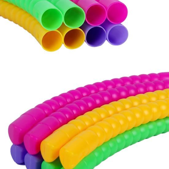 Cerchio Hula in Plastica Colorata Staccabile 50/60cm per Bambini Attrezzo Fitness Sportivo