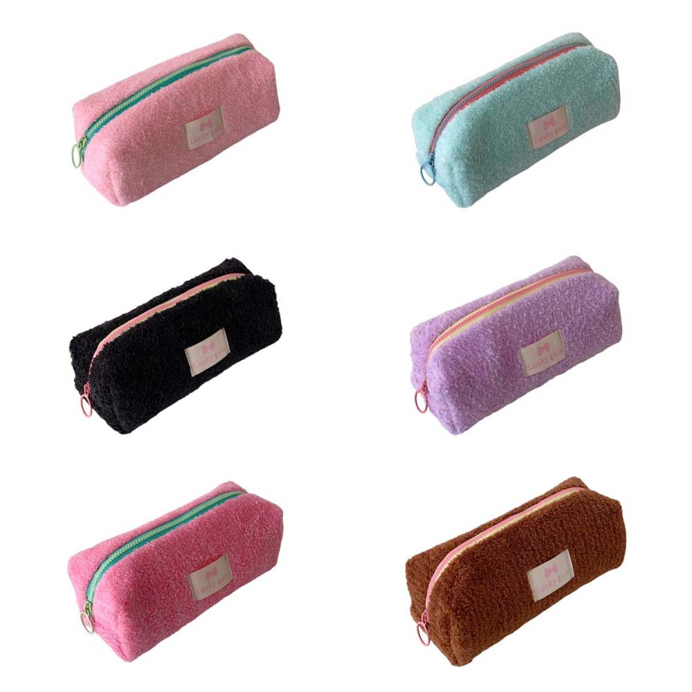 Organizér na psací potřeby Plyšová taštička na psací potřeby Pouzdro na tužky Kosmetická taštička Měkká taštička na tužky