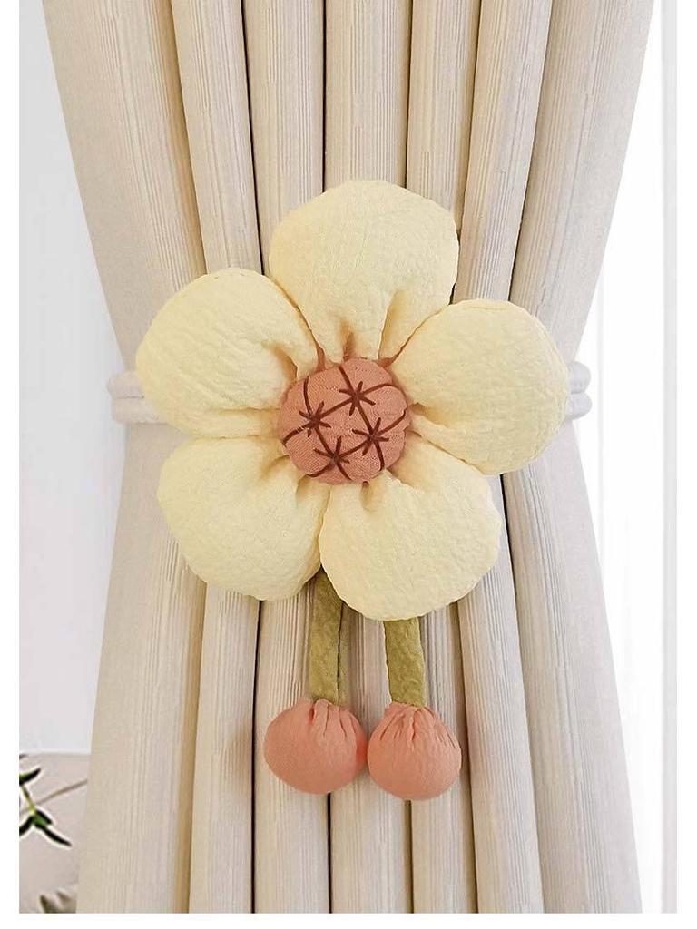 Cute Cartoon Sunflower Curtain Tiebacks Decoration Straps