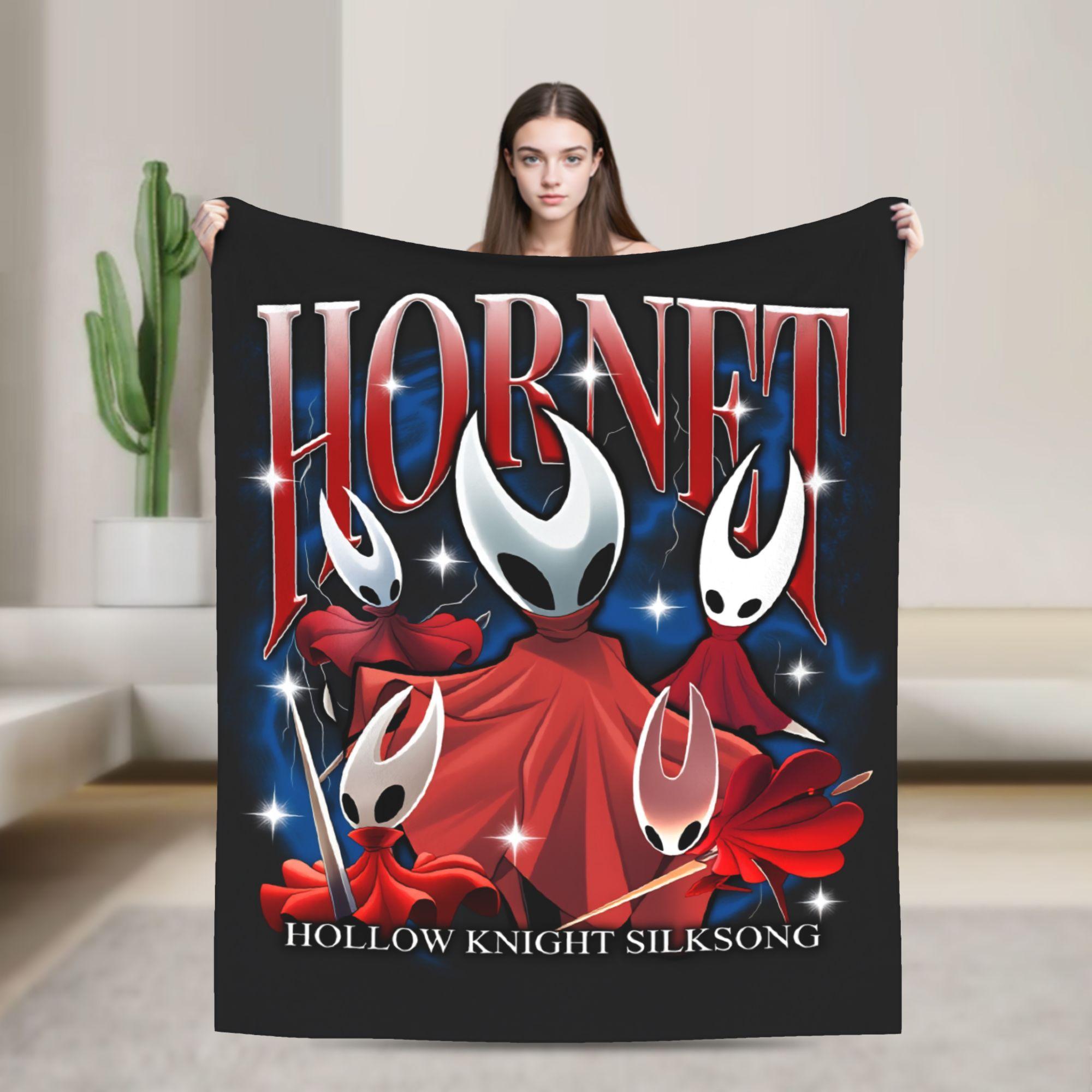 Super Warm Blanket Airplane Travel Hollow Knight Silksong Throw Blanket Flannel Bedspread For Couch Chair Pattern Sofa Bed Cover 75x90cm