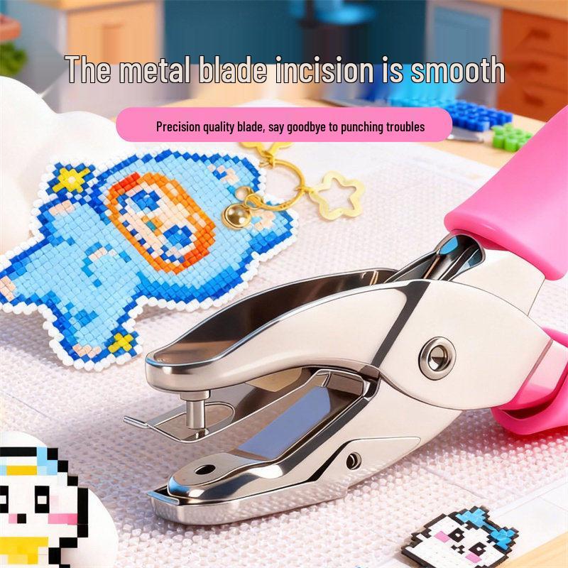 Perforator manual cu textură de inimă pentru mărgele Perler rotunde mici și materiale de artizanat cu foi libere