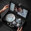 Su's Ceramic Gilded Silver Peony Tea Set