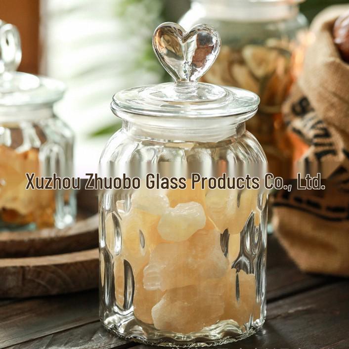 Transparent Glass Jar for Kitchen Storage of Grains, Dried Tangerine Peel, Pickled Vegetables, and Dried Fruits