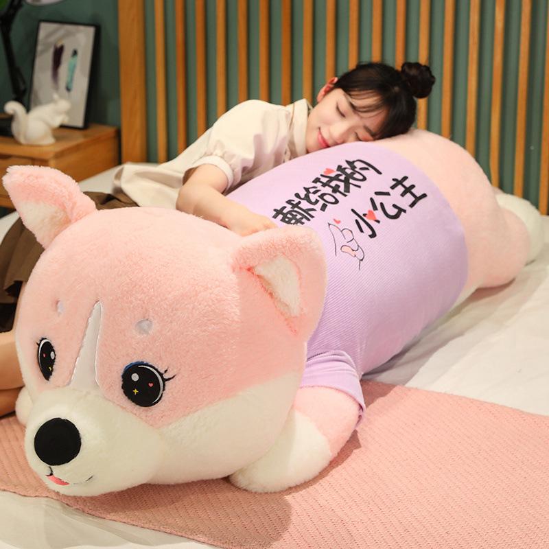 Large Party Husky Plush Doll Boys Bed Big Throw Pillow Girl Sleeping Doll Dog Birthday Gift