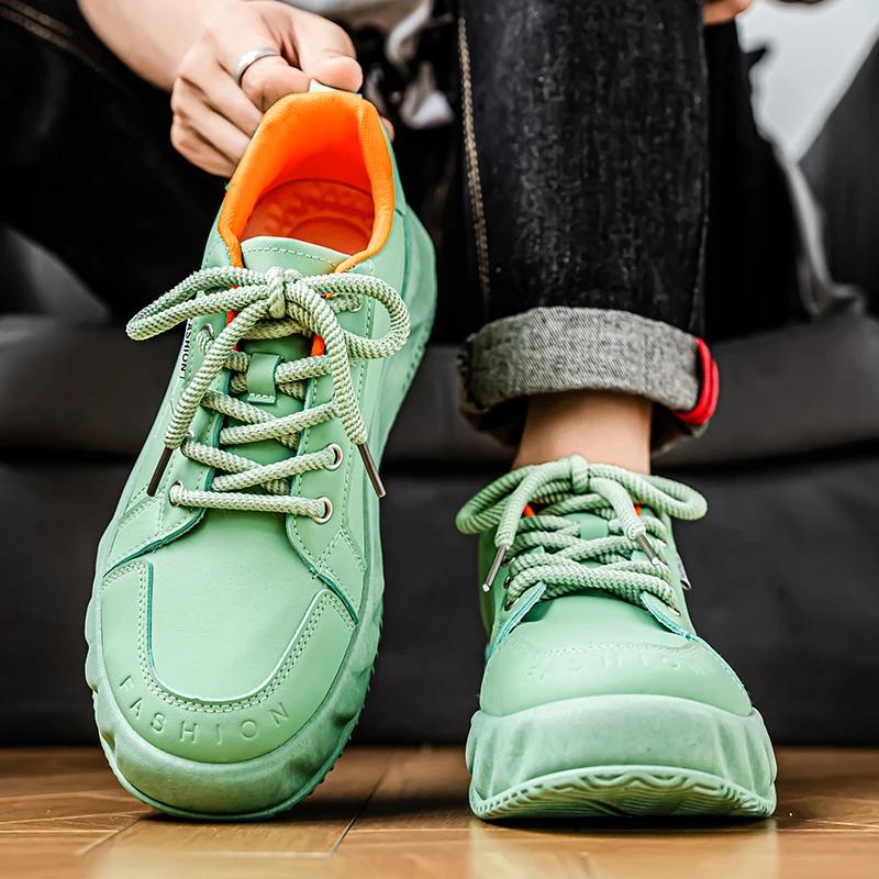 Modisch Trendig und VielseitigDicksölig Höhenerhöhend Lässige Board-Schuhe Neue Herren-Sneaker Atmungsaktiv und Bequem