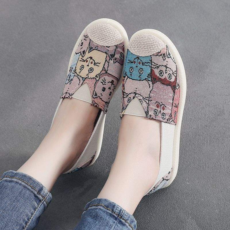 Старые пекинские тканевые туфли женские туфли студенческие туфли рыбацкие туфли туфли на один сезон 35