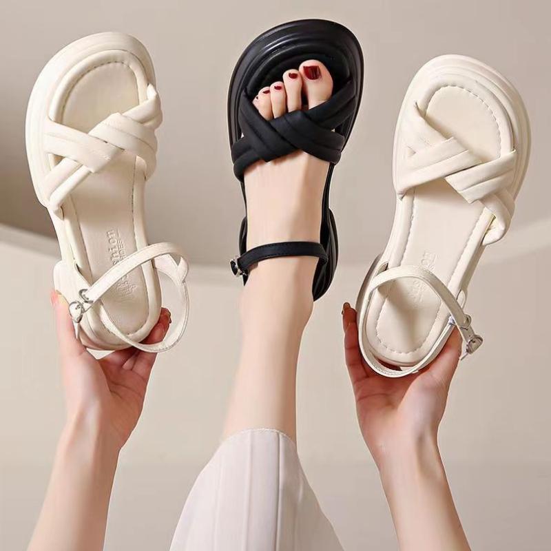 Fashion Summer Women Gladiator Sandals Fashion Comfortable Platform Sandals Muffin Casual Cross-toe Women's Shoes Luxury Sandales