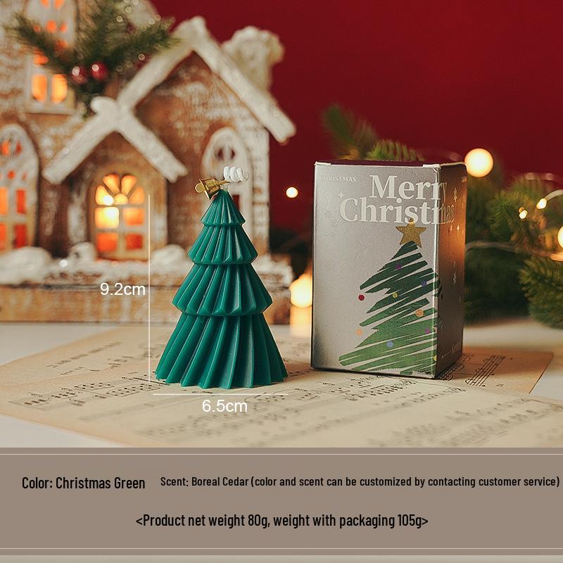 

Handmade Scented Christmas Tree Candle Ornament - Perfect as a Small Gift or Party Favor with Custom Aromatherapy Options