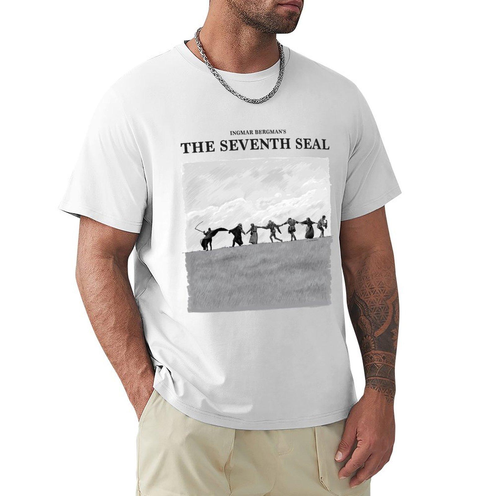 The Seventh Seal Illustration By Burro Tshirt Plus Size All Match Tee Shirt S