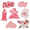 Set Of 7 Lovely Letter Fabric Patches For Personalizing Decoration For Clothing Bags And Home Use Repair Applique