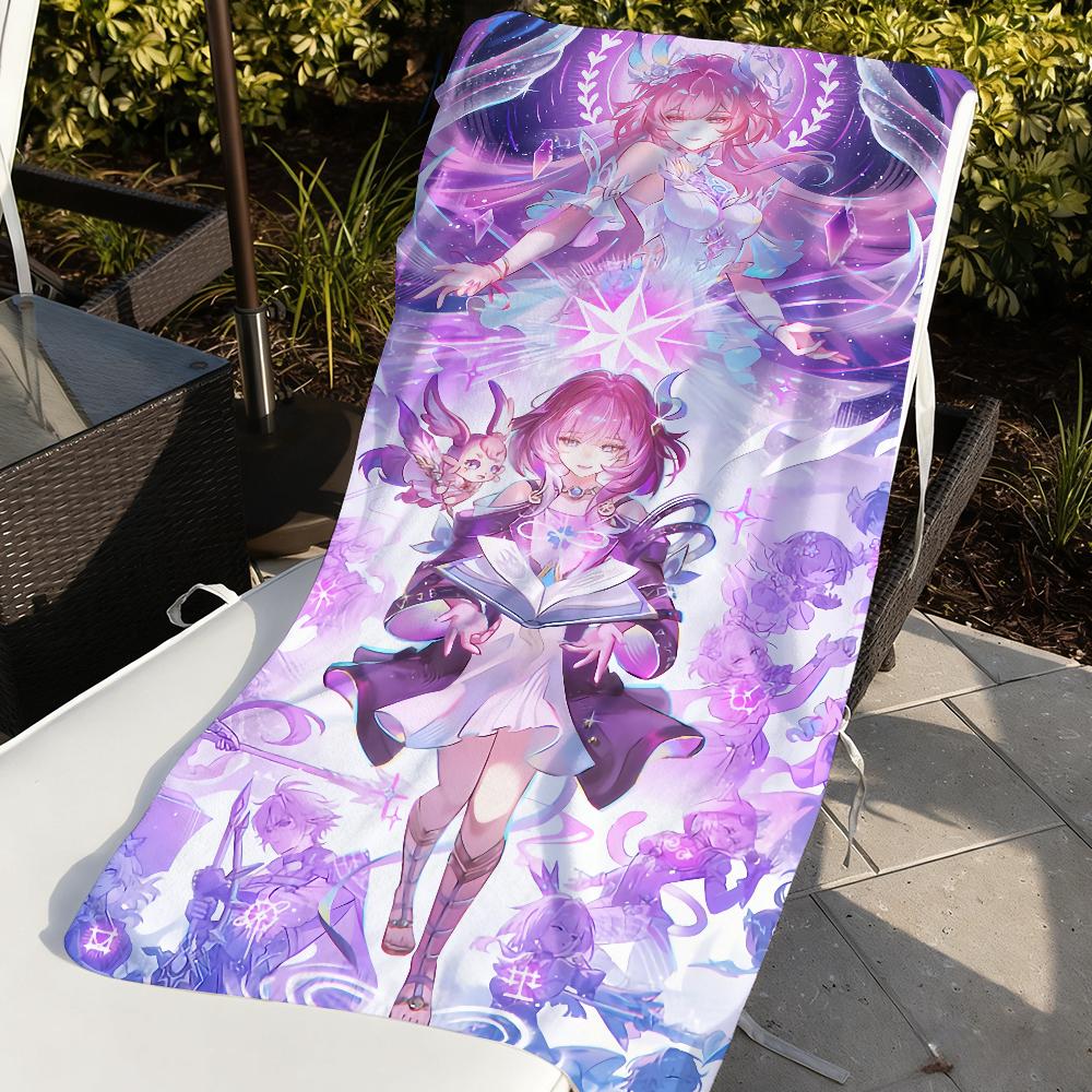 Game Honkai Star Rail Cyrene Towel Soft Pool Gift For Travel Gym Shower Camping Quick Dry Sports Large Beach Towels