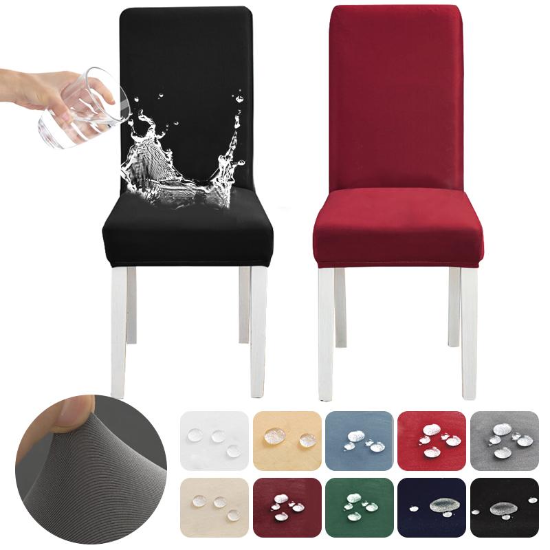 Waterproof Elastic Chair Cover for Dining Room Kitchen Wedding Hotel Banquet Restaurant Anti-dirty Seat Cover Housse De Chaise
