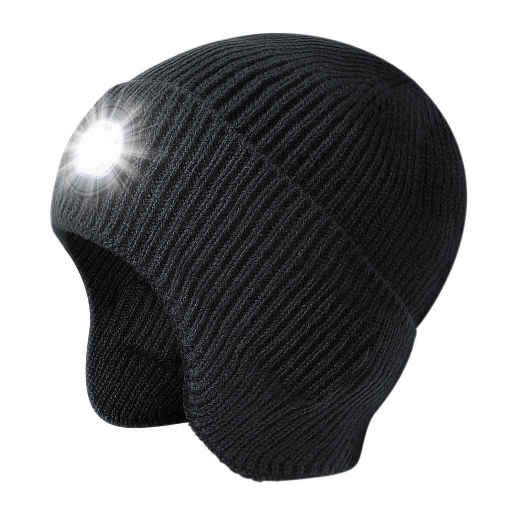 New Rechargeable Luminous Bluetooth Headset Outdoor Warm Knitted Hat