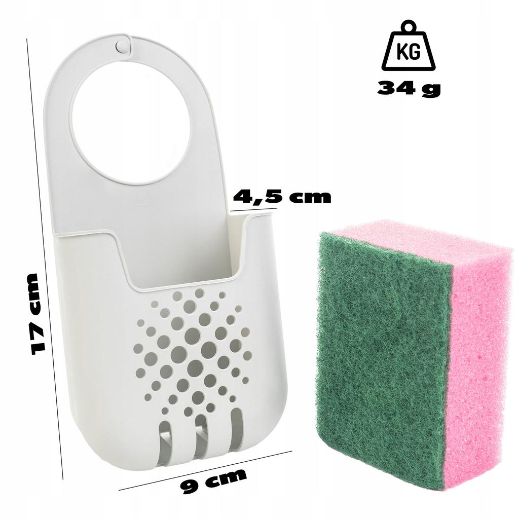 KADAX Kitchen Organizer for Sponge Holder for Sink with Sponge Utensil Holder
