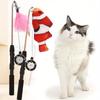 Funny Cat Stick  Fish Type Pet Interactive Playing Toy for Cats Teaser Kitten Sea Fishing Rod Small Fish Funny Cat Stick