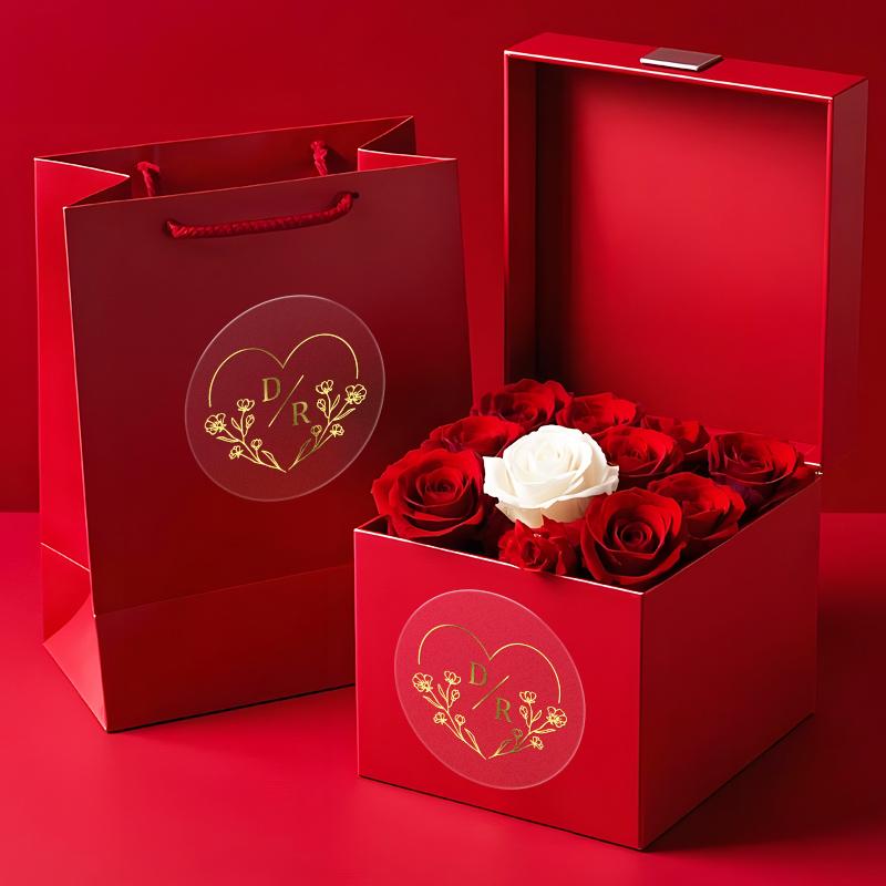 Customize Transparent Gold Stickers - Waterproof Personalized Labels For Wedding Favors Gift Tags  Event Packaging