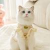 Cat Clothing Autumn and Winter Princess Style Flowers Fungus Edge Flying Sleeves Sweater Dog Two-legged Knitted Sweater Pet Clothes