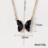 Butterfly Pendant Necklace Gold Color Box Chain for Women Daily Party Jewelry