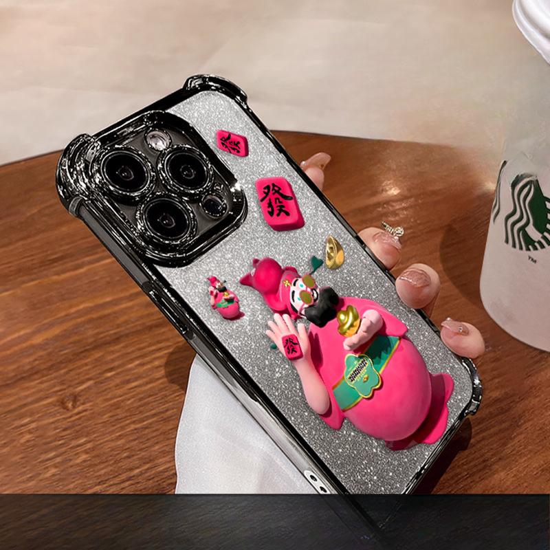 

Подходит для Apple 16 Гальванизированный Чехол для Телефона 15pro, Четырехугольный Противоударный 14 Прозрачный 13 Ощущение Премиум-класса 7/8 vivo X200