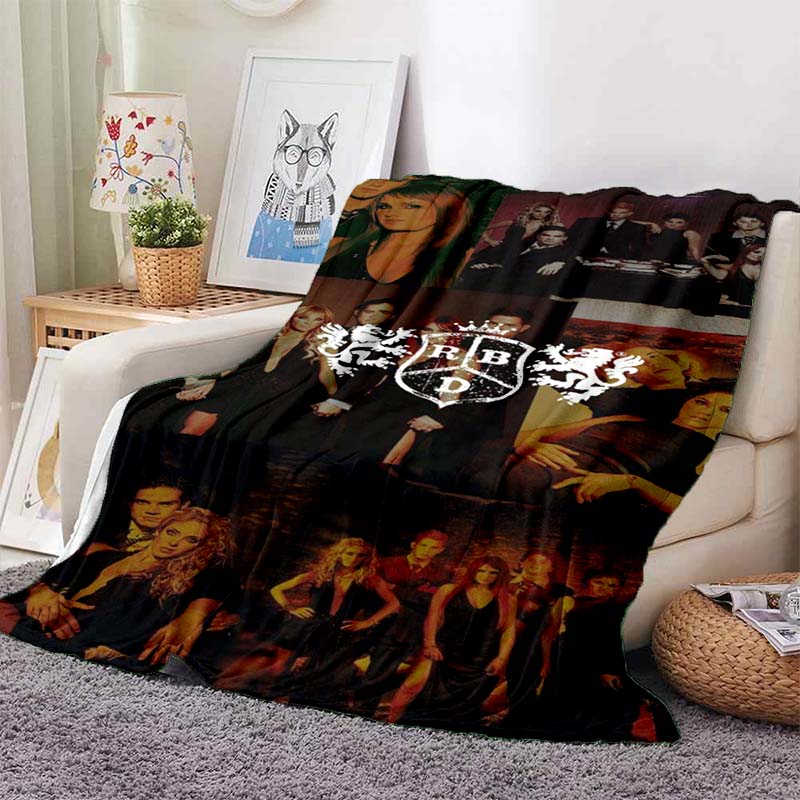 New 3D Printed Flannel Blanket Featuring R-RBD band/K-POP Style, Perfect for Home Use, Sofa Beds, or As a Birthday Gift.
