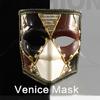 Artisanal Full Face Carnivals Masquerade Mask Men's Lace Trim Venetian Phantom Look Eyemask with Ribbon for Festivities