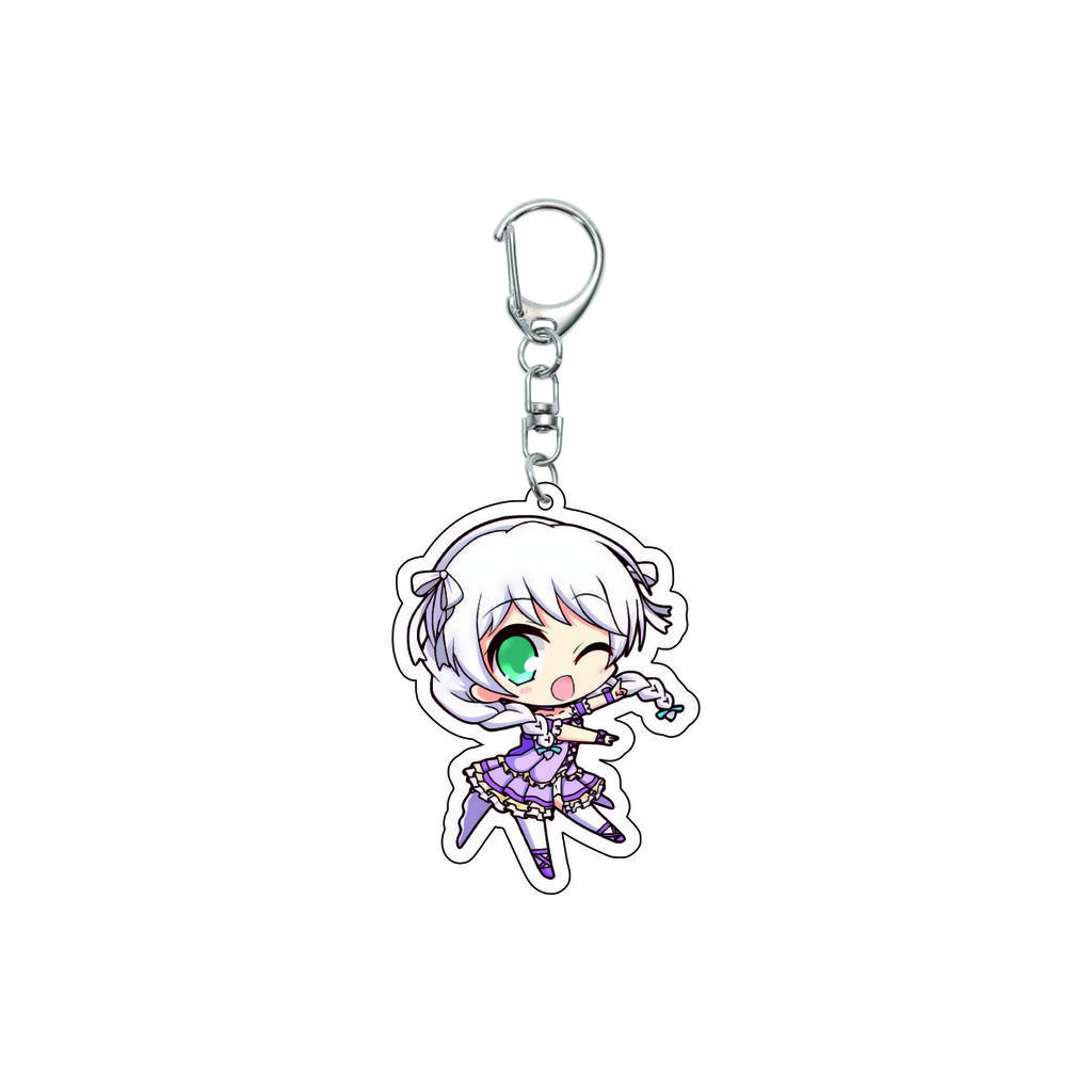 55MM Anime banG Dream Keychain Toyama Kasumi/Saya Yamabuki/Hanazono Tae Key Chain Acrylic Model Plate Christmas Gifts