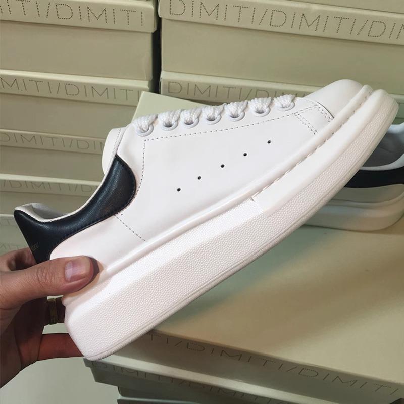 Plateau weiße Schuhe Damenschuhe Sommer neue Muffin-Schuhe Innenhöhenerhöhung Paar Board-Schuhe Frühling und Herbst vielseitig Leder atmungsaktiv