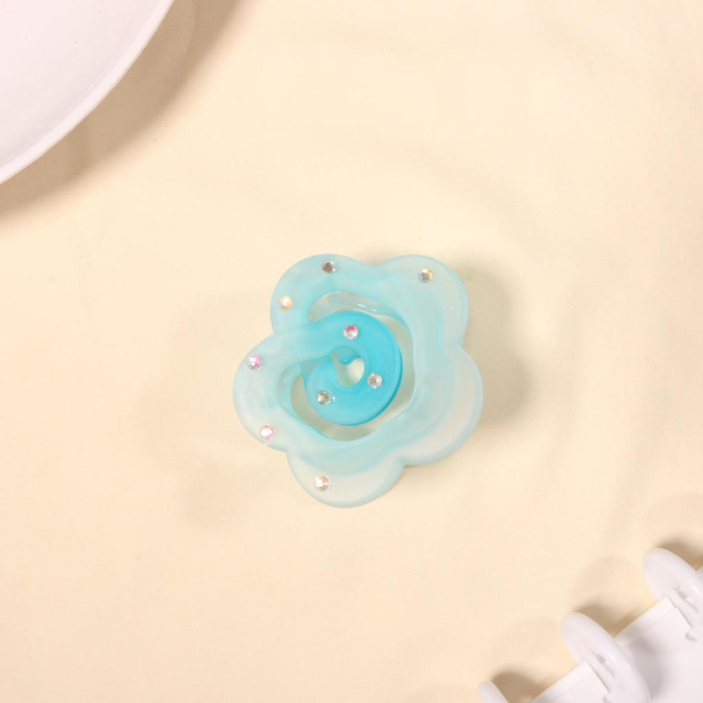 Dopamine Rose Hair Claw: Large, Korean Style Summer Clip for Thick Hair.