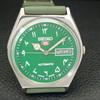 Seiko 5 AUTOMATIC 6349A VINTAGE JAPAN MENS ARABIC GREEN DIAL WATCH A701404-5 R206b-a701404