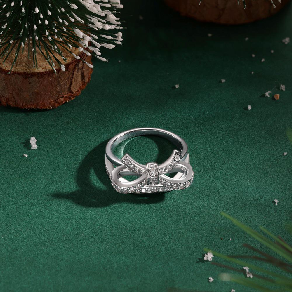 Δαχτυλίδι φιόγκος από ασήμι 925: Μοναδικό Στρωτό Σχέδιο για Γυναίκες και Κορίτσια