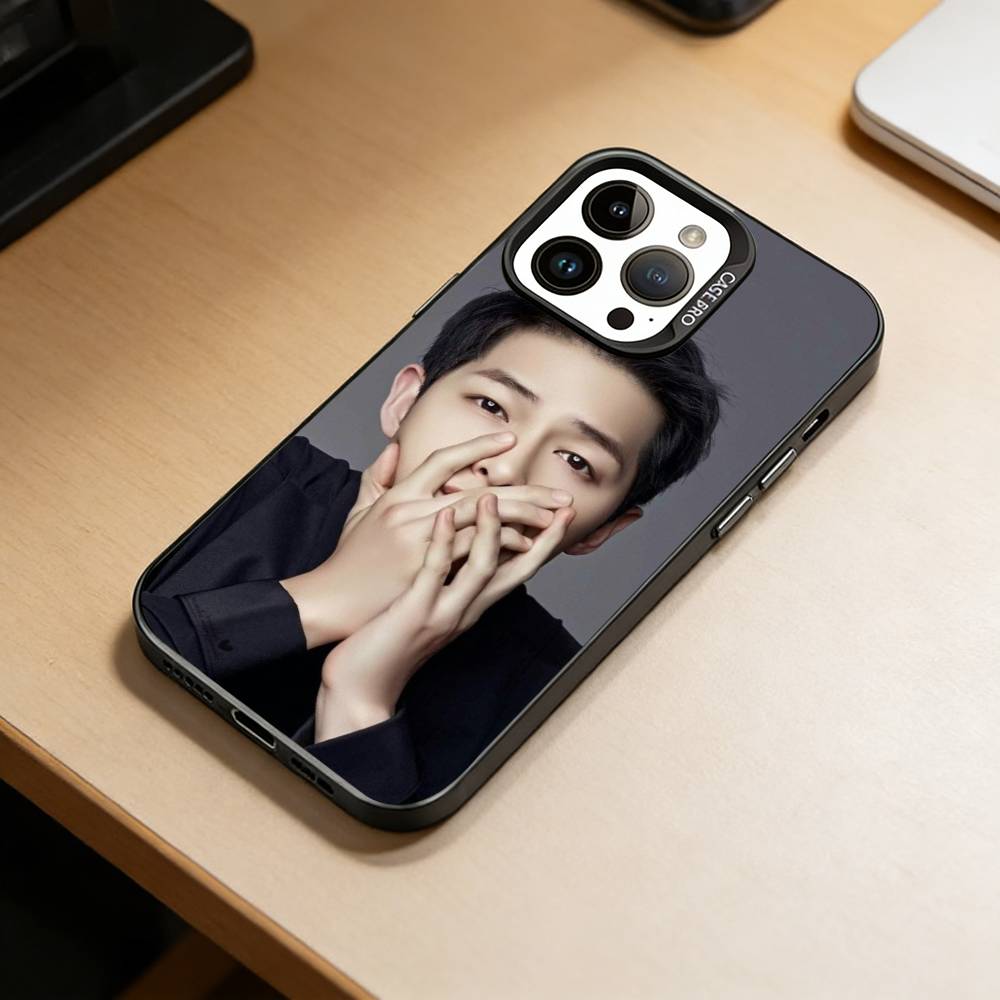 Schauspieler S-Song Joong-ki Handyhülle Für iPhone 17,16,15,14,13,12,11 Plus,Pro Max,XS,Bunte Silberne Handyhülle Funda Cover